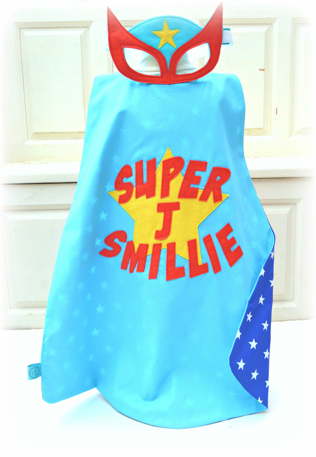 Personalised 'Sonny' superhero cape and mask set