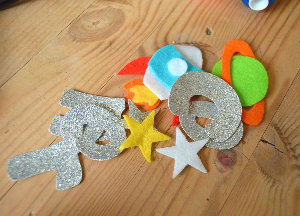 Personalised 'Rocket to the moon' birthday crown