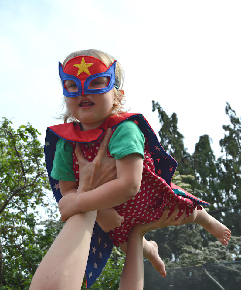Personalised 'Super Dude' superhero cape and mask