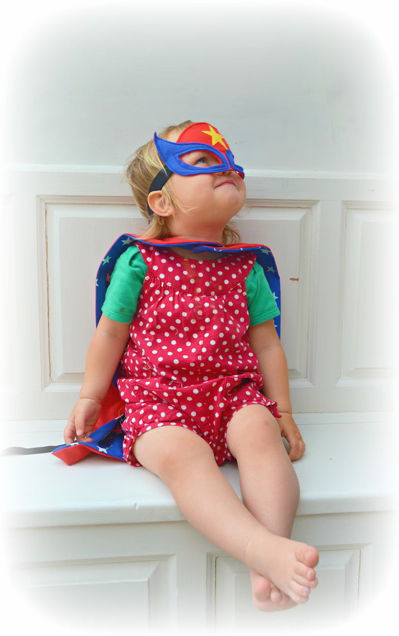 Personalised 'Super Dude' superhero cape and mask