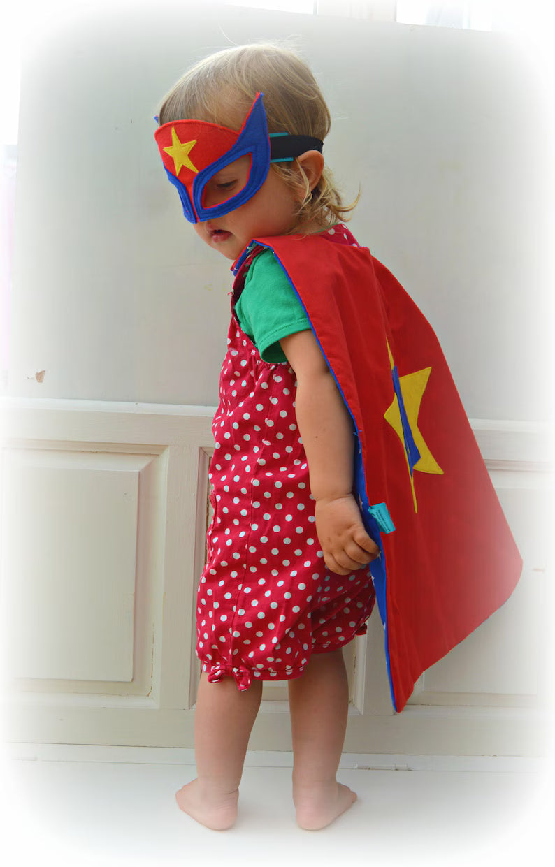 Personalised 'Super Dude' superhero cape and mask